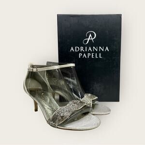 NWB | Adrianna Papell | Aerin Dress Sandal | Pearl Wave Metal | 6.5 M US